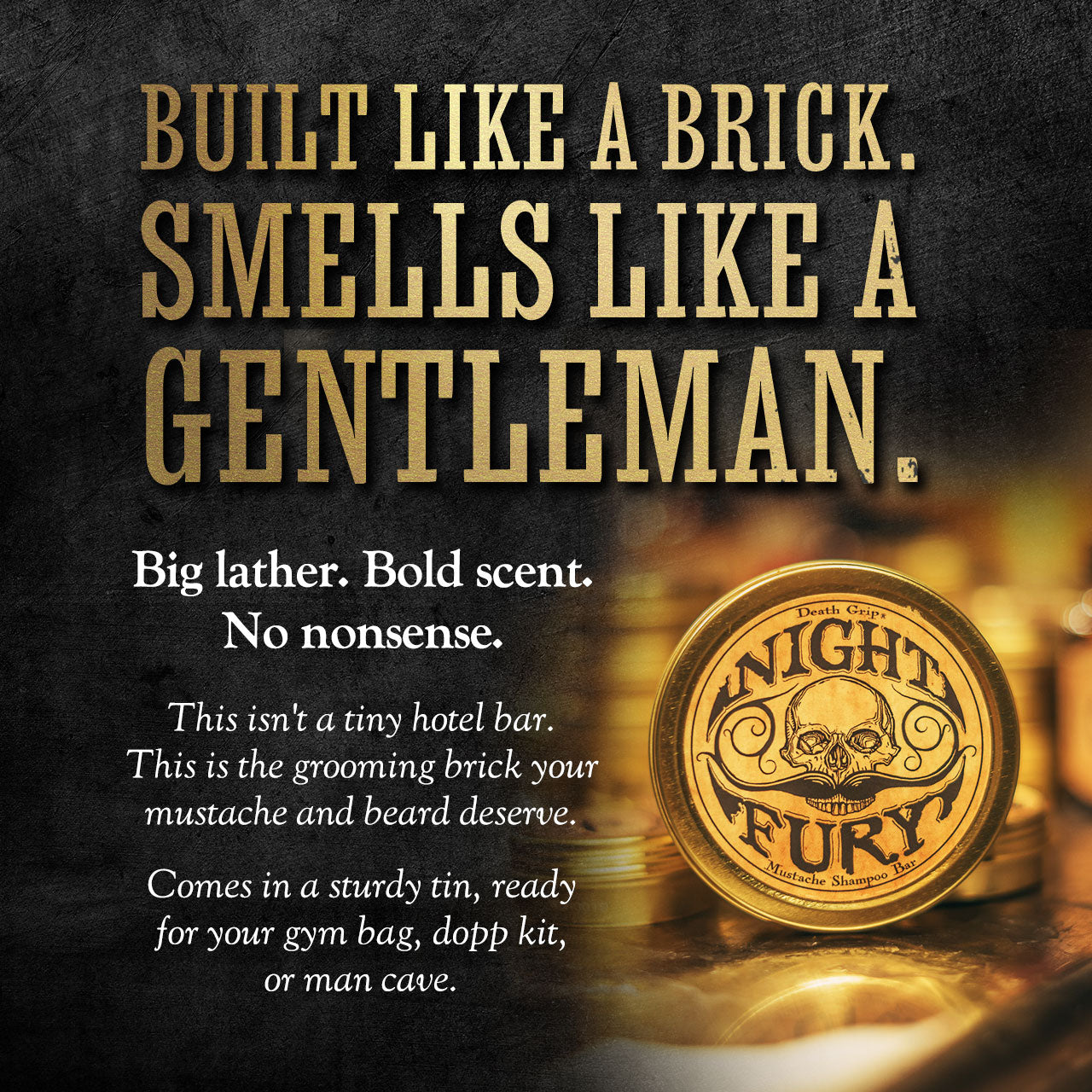 Night Fury Beard & Mustache Wash Bar – Citrus Scented Solid Shampoo for Men’s Facial Hair – Removes Wax Buildup, Softens Beard, and Cleans Mustache