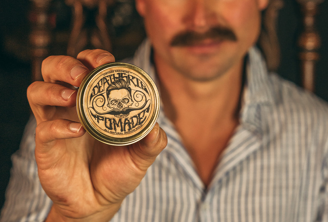 Death Grip Hair Pomade 2oz and Death Grip Pomade Hair Comb Set