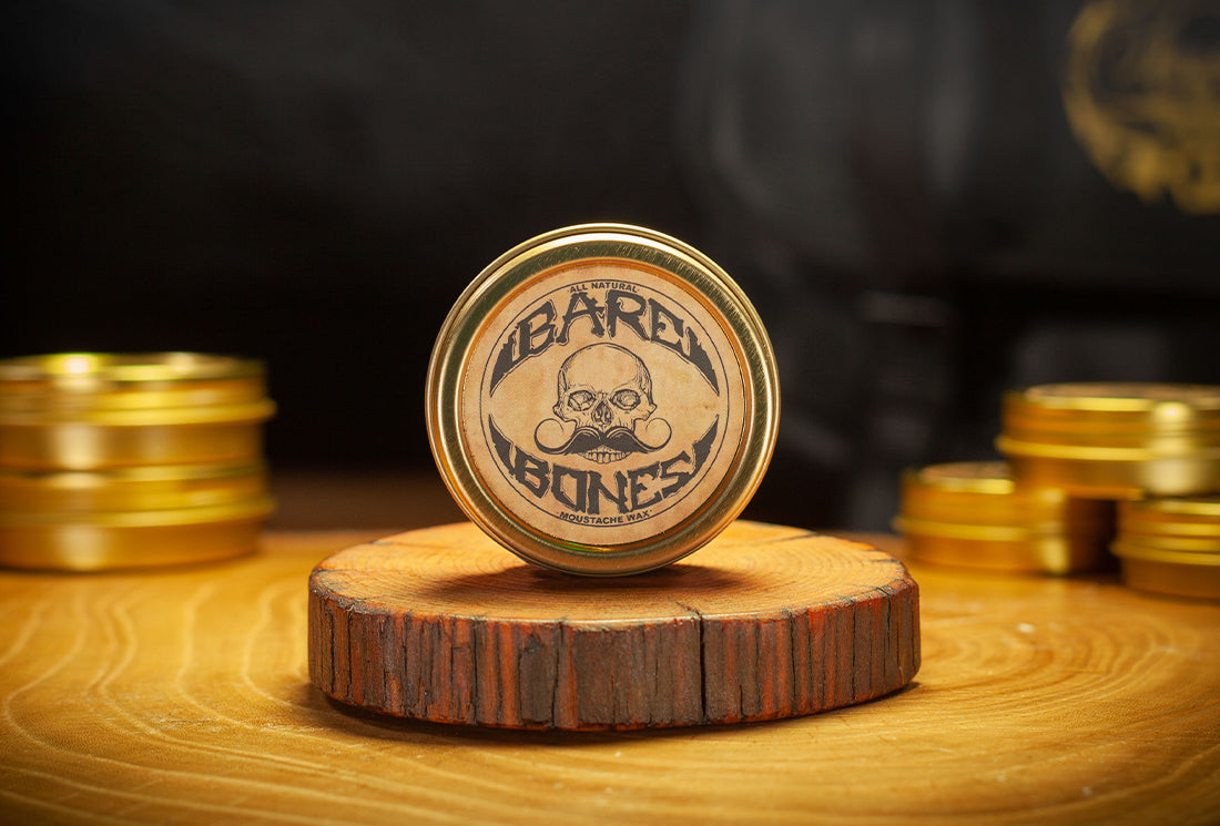 Death Grip Extra Strong Hold Mustache Wax and Bare Bones Medium Hold Mustache Wax Set