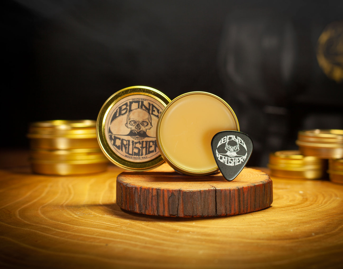 Bone Crusher Extra Strong Extra Firm (1oz) & Sudden Death Strong Hold (No Heat Required - 1oz) Mustache Wax Combo