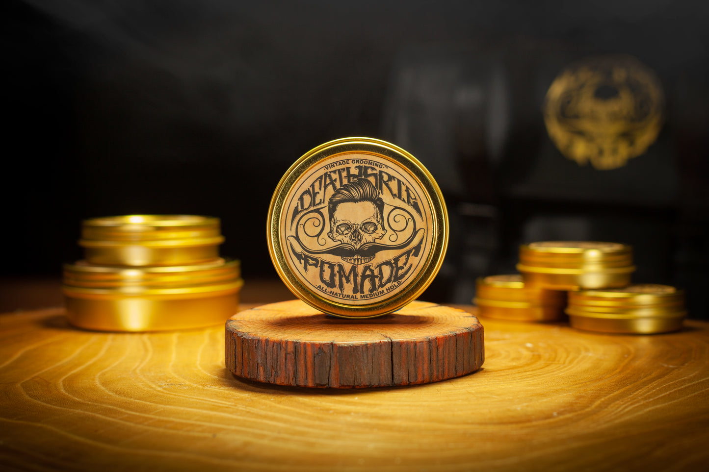 Pomade For Men's Grooming Styling Hair & Beard with Beeswax | Medium Hold & Shine |2 Ounces Natural Handmade in USA