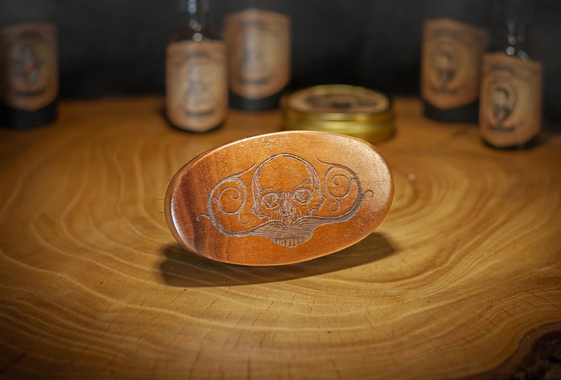 Best Beard Brush | Oval Wooden Death Grip Brush for Beard & Mustache