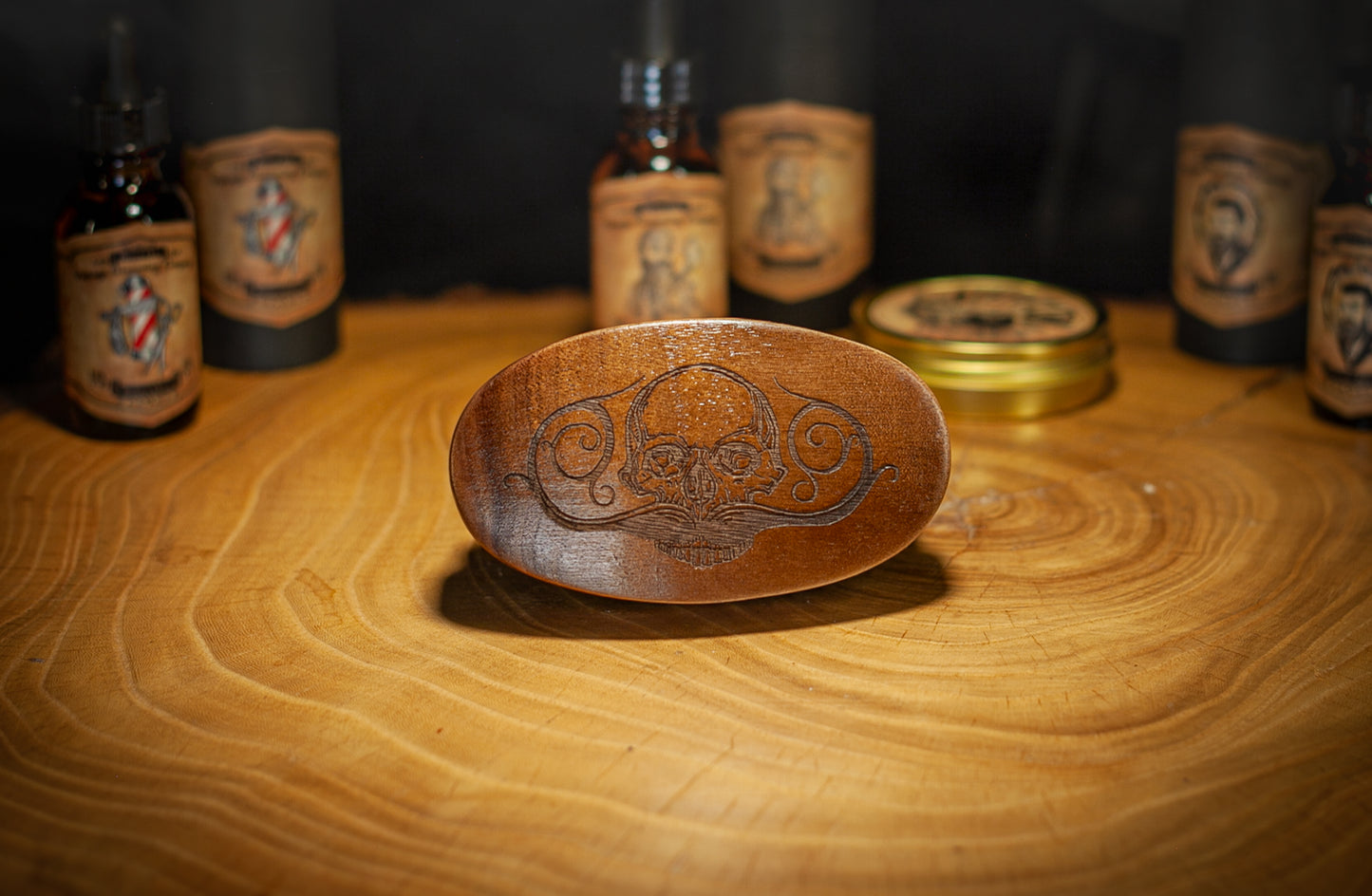 Best Beard Brush | Oval Wooden Death Grip Brush for Beard & Mustache