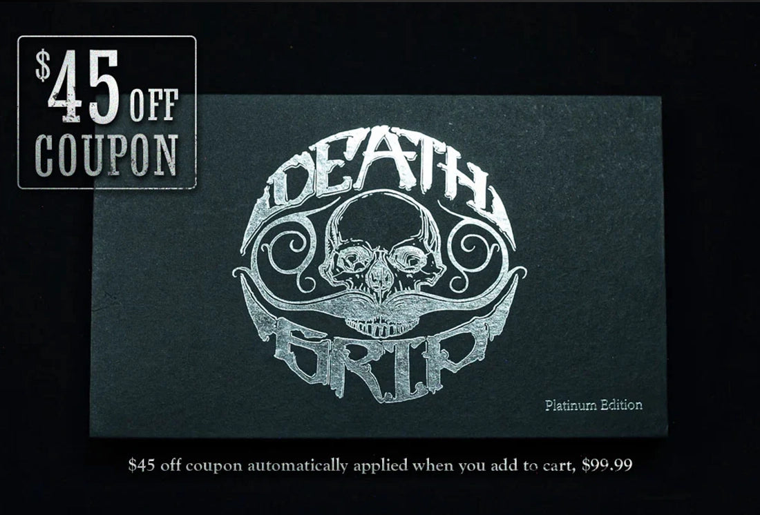 Death Grip Platinum EDC Mustache Wax Kit | Refillable Wax Inserts