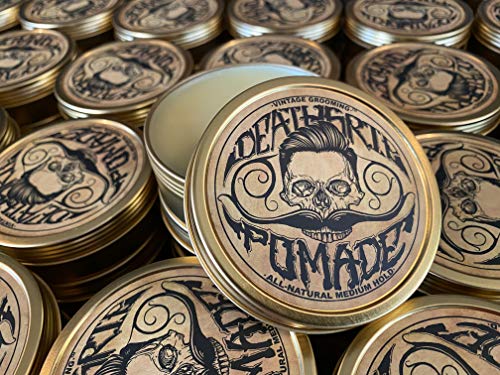 Pomade For Men's Grooming Styling Hair & Beard with Beeswax | Medium Hold & Shine |2 Ounces or 4 Ounces Natural Handmade in USA