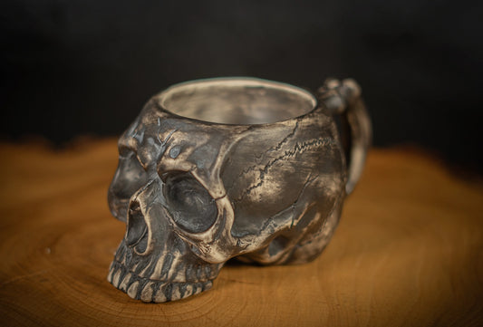 Shaving Bowl | Burn The Ships Handmade Ceramic Skull Lather Bowl