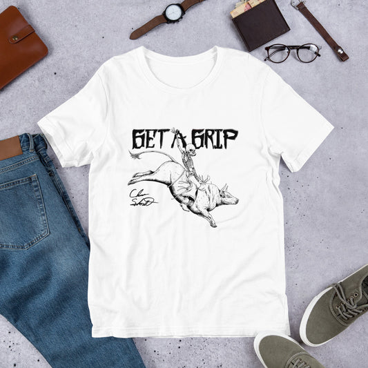 Chance Schott Get a Grip Bull Shirt White