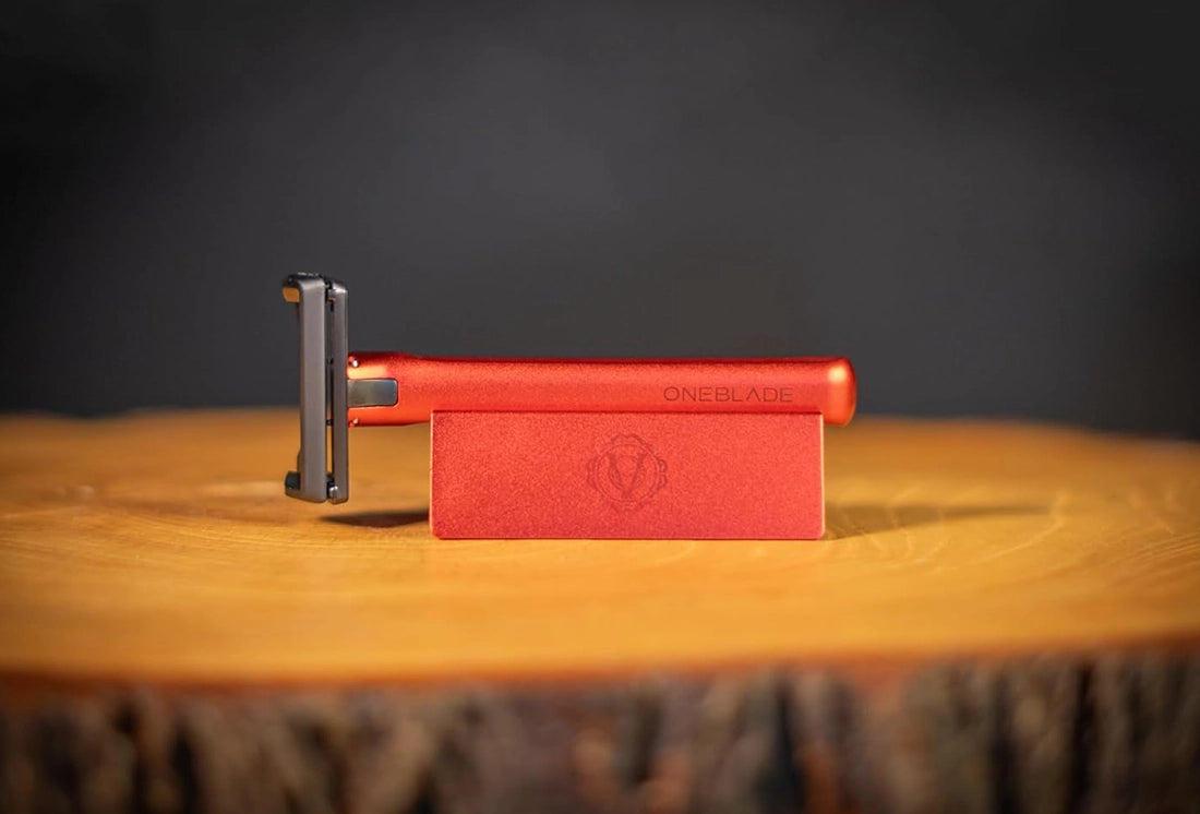 Burn The Ships X OneBlade Collab Element Safety Razor | Limited Edition Burn The Ships Red