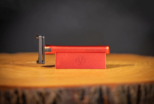 Burn The Ships X OneBlade Collab Element Safety Razor | Limited Edition Burn The Ships Red