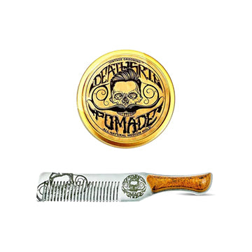 Death Grip Hair Pomade 2oz and Death Grip Pomade Hair Comb Set