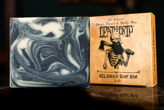 Wildwood Head, Beard, and Body Bar – Handmade Tallow Soap for Hair, Beard & Body | Activated Charcoal, Shea Butter, Olive Oil & Essential Oils | Artisan Cold Process Moisturizing Cleansing Bar 5.5 oz