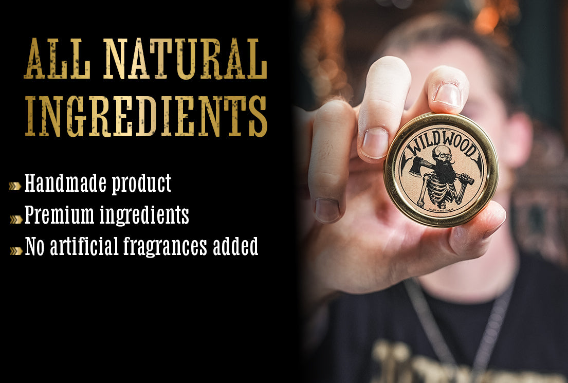 Wildwood Mustache Balm | Natural Beard & Hair Balm for Men 1oz