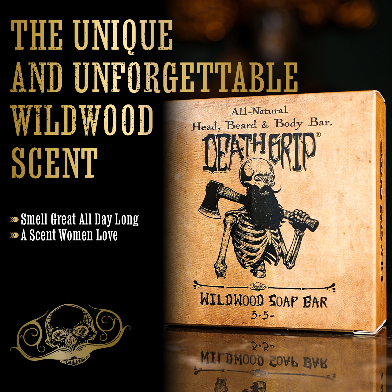 Wildwood Head, Beard, and Body Bar – Handmade Tallow Soap for Hair, Beard & Body | Activated Charcoal, Shea Butter, Olive Oil & Essential Oils | Artisan Cold Process Moisturizing Cleansing Bar 5.5 oz