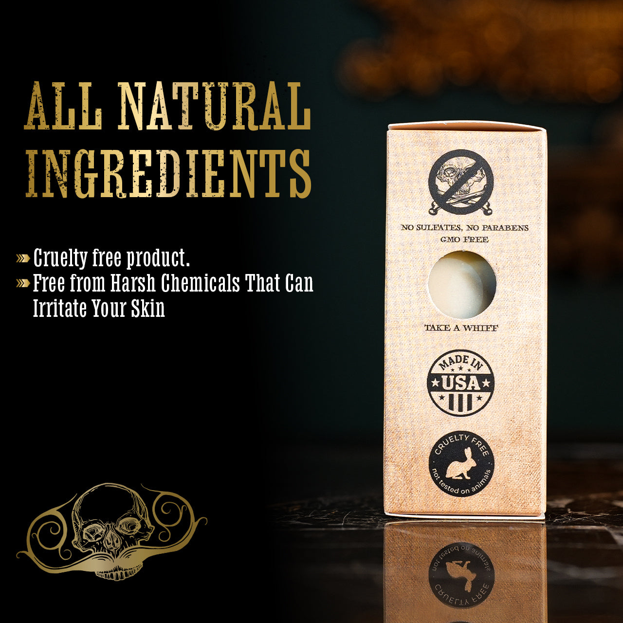 Wildwood Head, Beard, and Body Bar – Handmade Tallow Soap for Hair, Beard & Body | Activated Charcoal, Shea Butter, Olive Oil & Essential Oils | Artisan Cold Process Moisturizing Cleansing Bar 5.5 oz