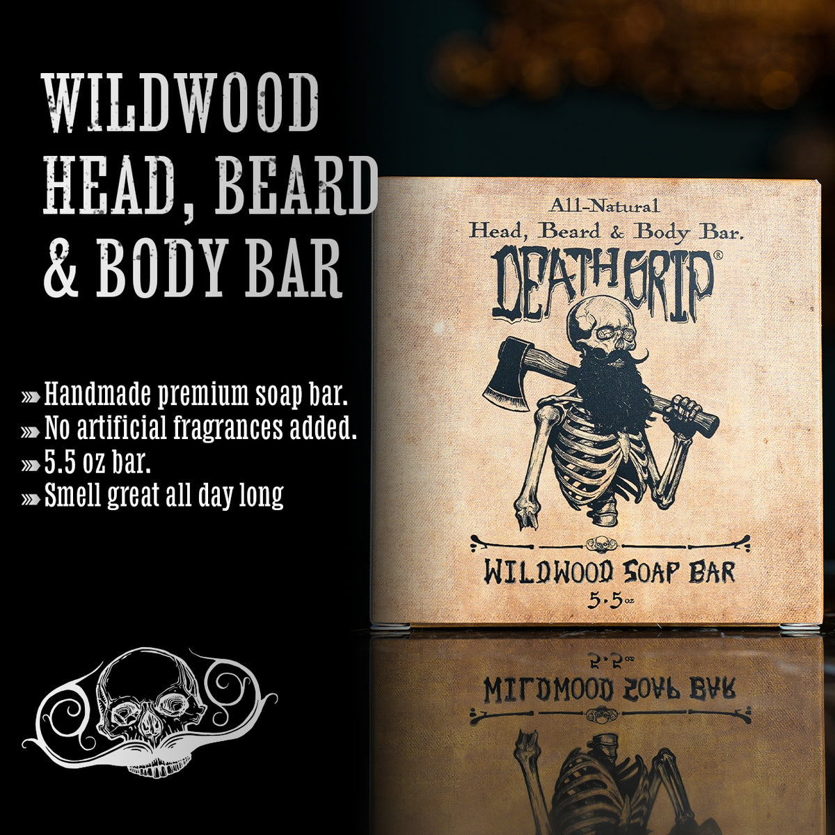 Death Grip Platinum EDC Mustache Wax Kit | Refillable Wax Inserts