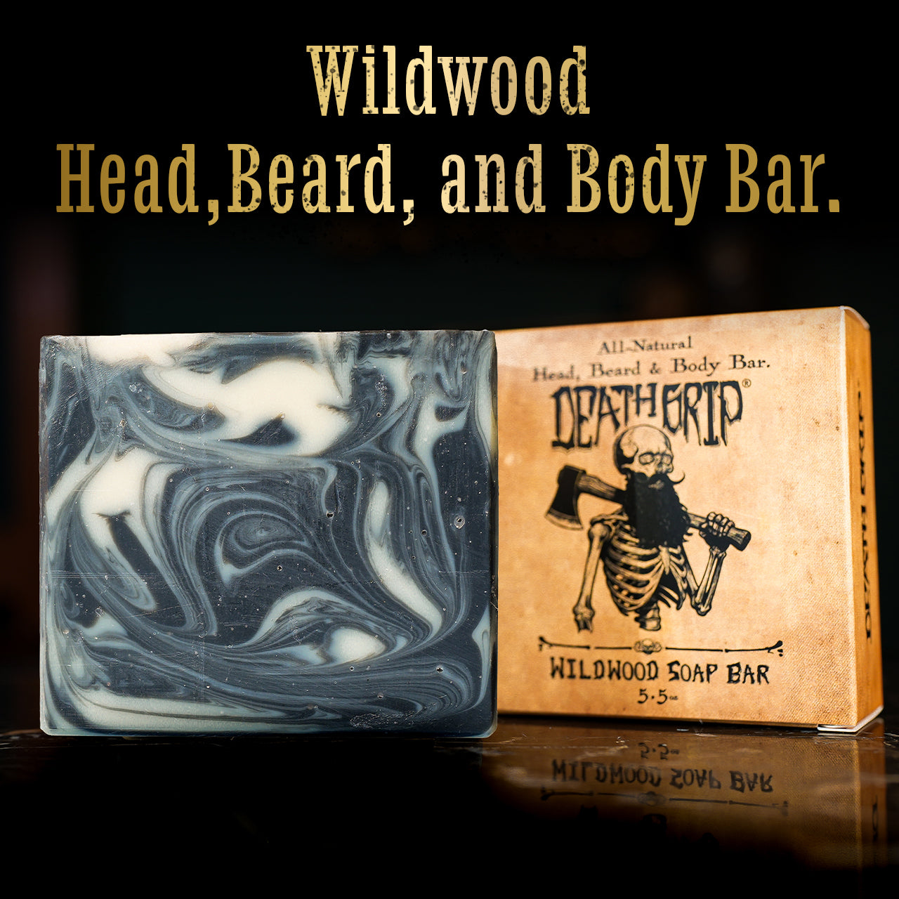 Wildwood Head, Beard, and Body Bar – Handmade Tallow Soap for Hair, Beard & Body | Activated Charcoal, Shea Butter, Olive Oil & Essential Oils | Artisan Cold Process Moisturizing Cleansing Bar 5.5 oz