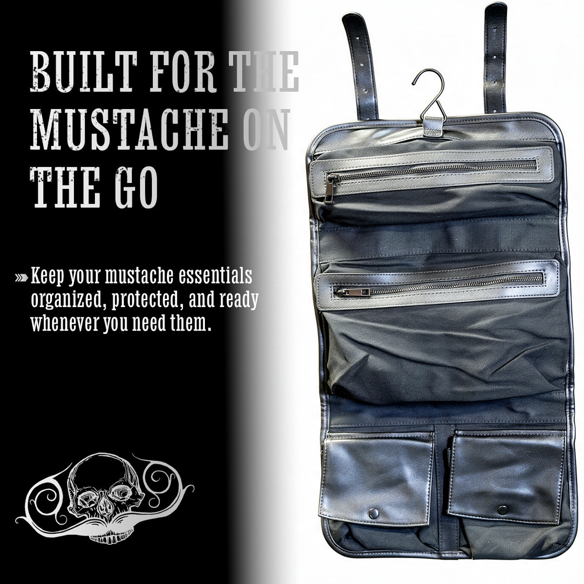 Death Grip Platinum EDC Mustache Wax Kit | Refillable Wax Inserts