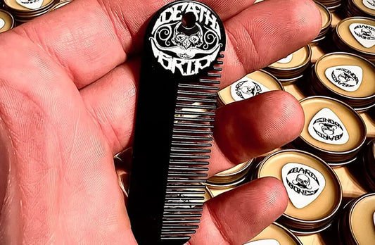 Metal Mustache & Beard Pocket Comb | Death Grip Wax