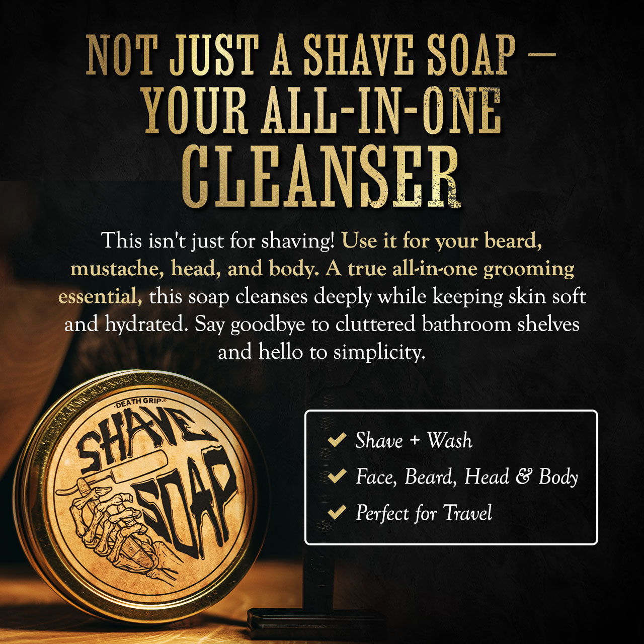 Best Shave & Body Bar Soap For Men | Tea Tree Shaving Soap African Black 4oz Bar
