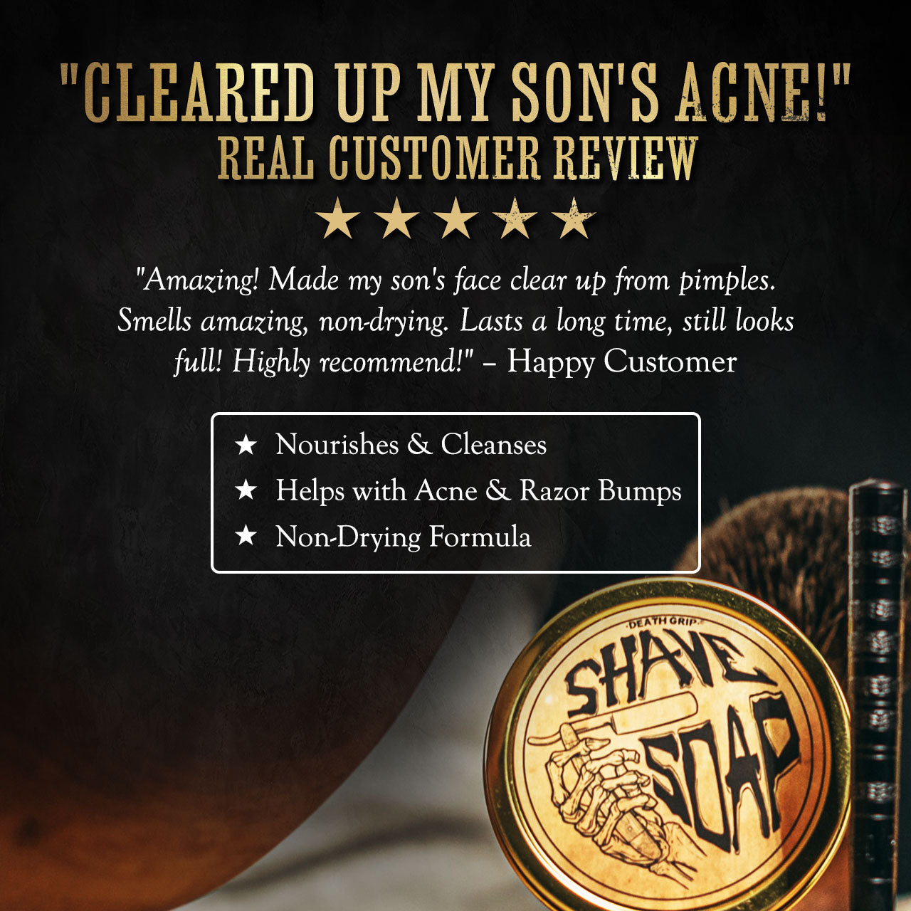 Best Shave & Body Bar Soap For Men | Tea Tree Shaving Soap African Black 4oz Bar
