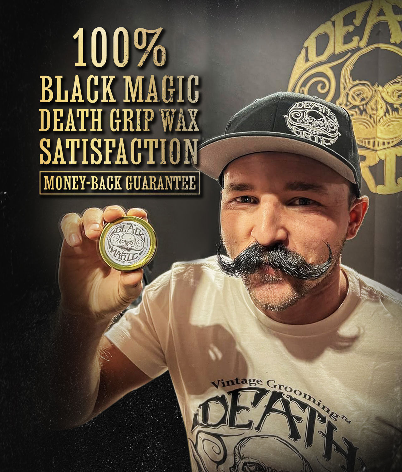 Black Moustache Wax | Death Grip