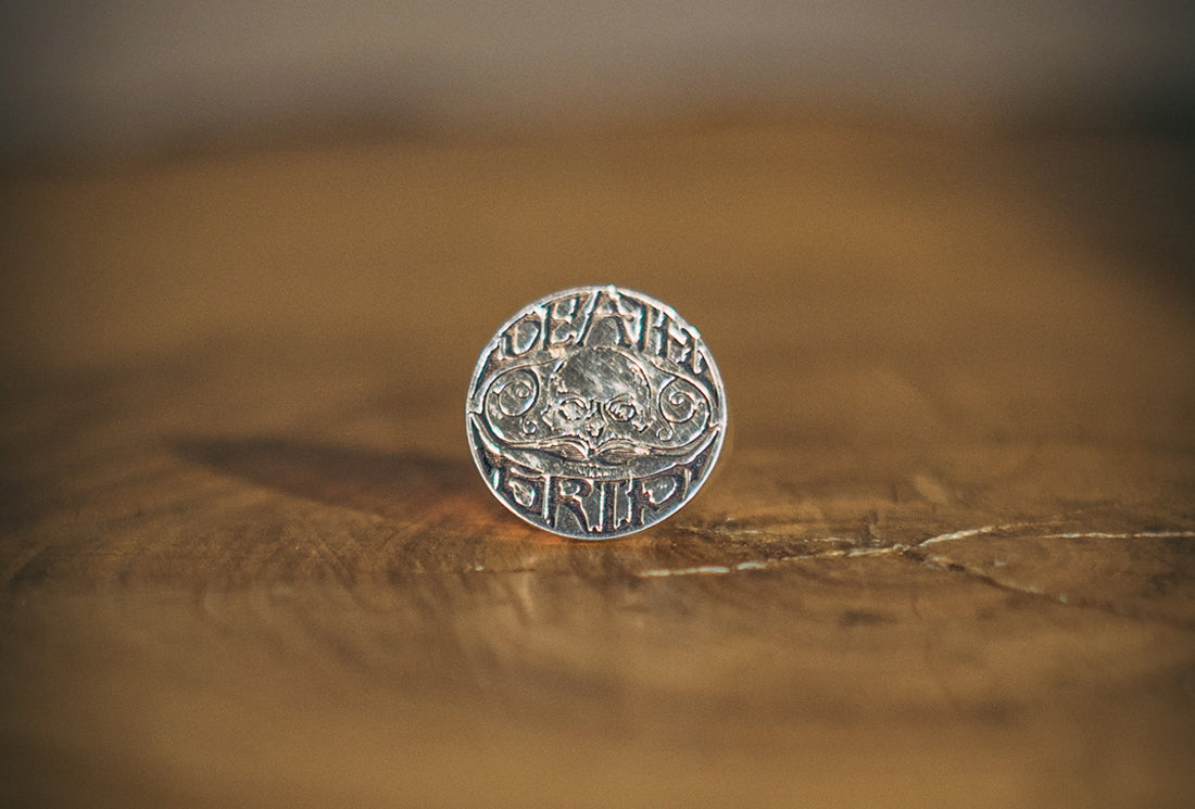 Death Grip Brotherhood Signet Sterling Silver Ring