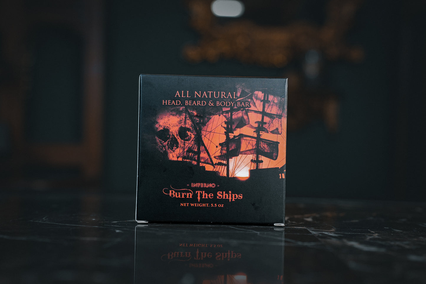 Burn The Ships All Natural Head, Beard, and Body Bar, 5.5 oz | Inferno Classic Spice Warm Scent