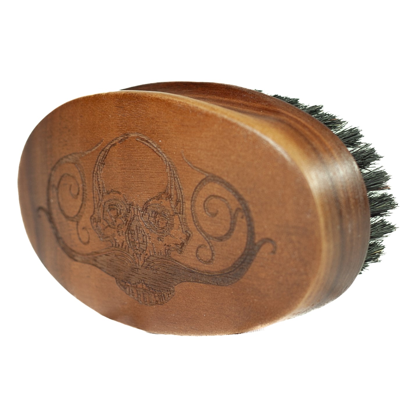 Oval Wooden Death Grip Brush for Beard & Mustache