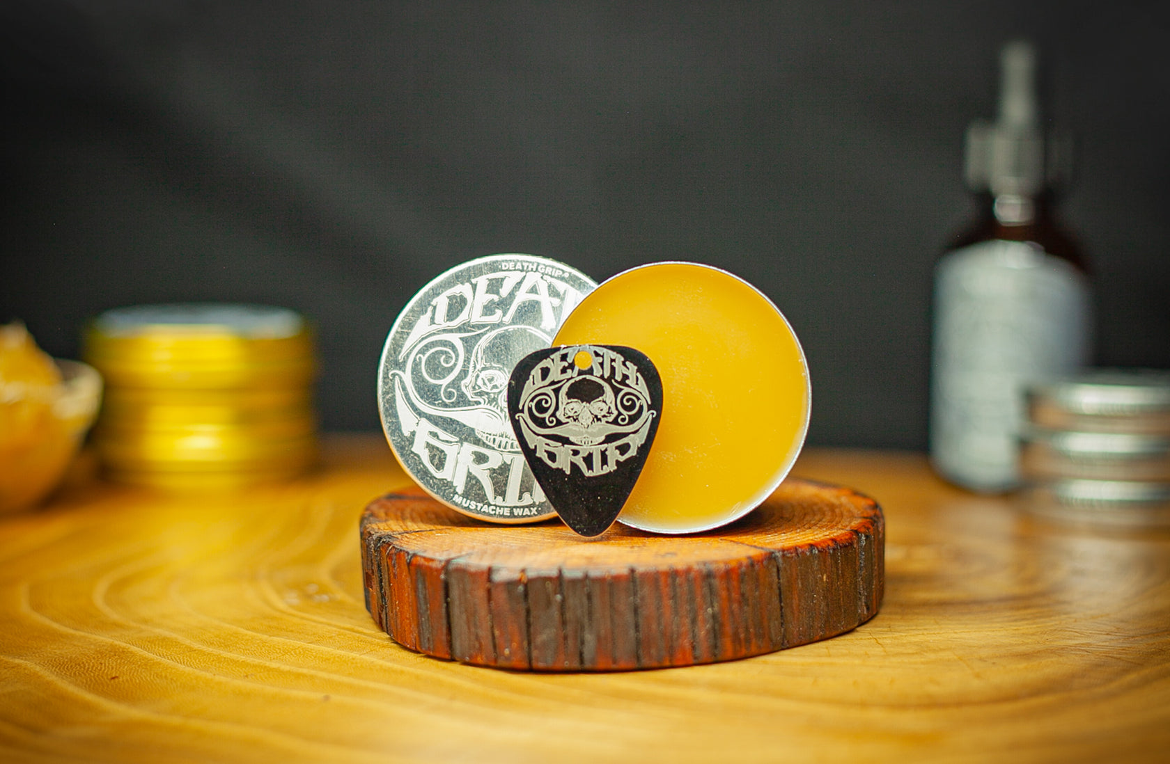 Death Grip Platinum EDC Mustache Wax Kit Refillable Wax Inserts