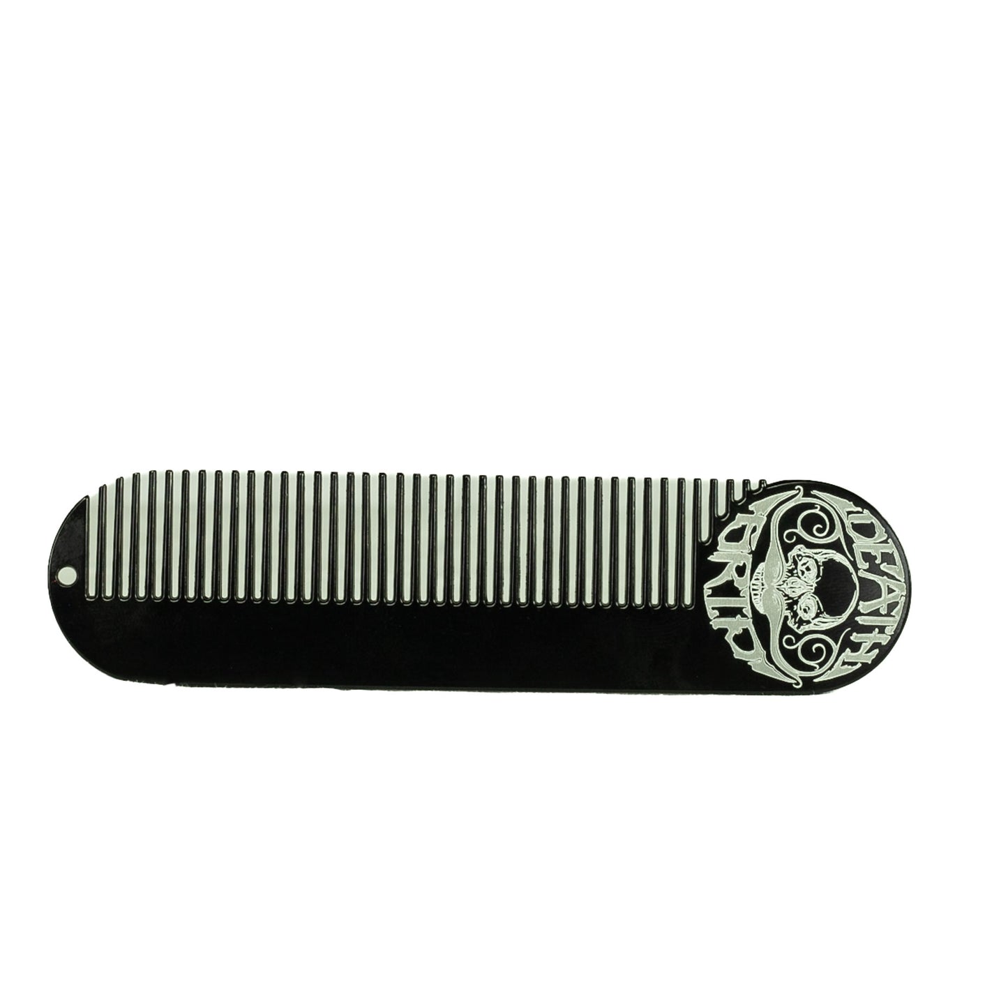 Large Steel Death Grip Keychain Pocket Beard & Mustache Comb | 5" x 1.25"