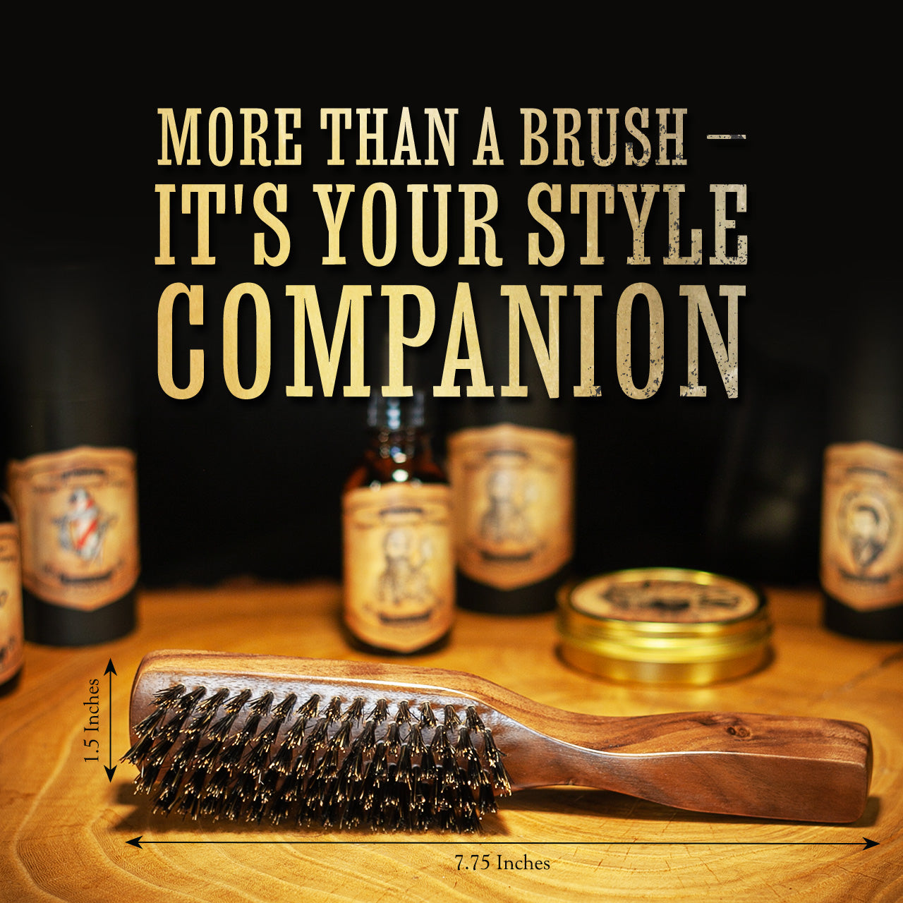 Wooden Death Grip Handle Head, Beard & Mustache Brush