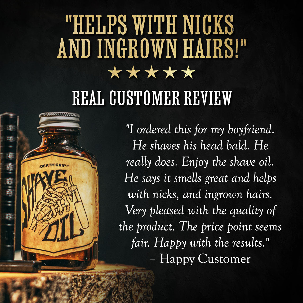 Vintage All-Natural Shave Oil, Tea Tree (3oz)