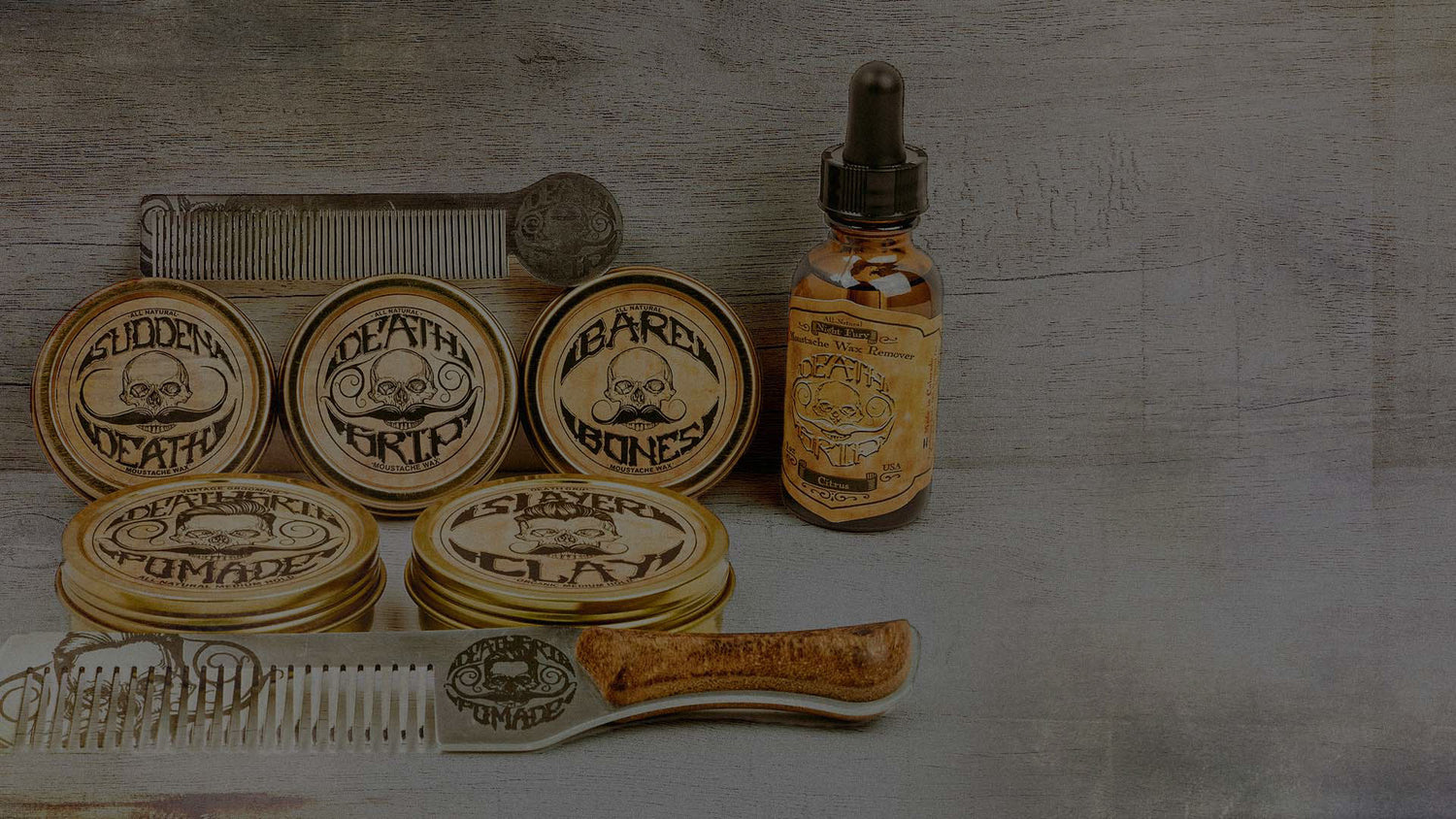 handlebar mustache wax by Death Grip Wax a Men's Grooming Company