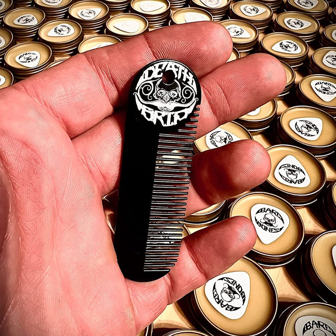Metal Mustache & Beard Pocket Comb | Death Grip Wax