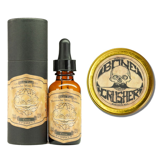 Bone Crusher Extra Strong & Extra Firm Mustache Wax and Night Fury Mustache Wax Remover Combo Set