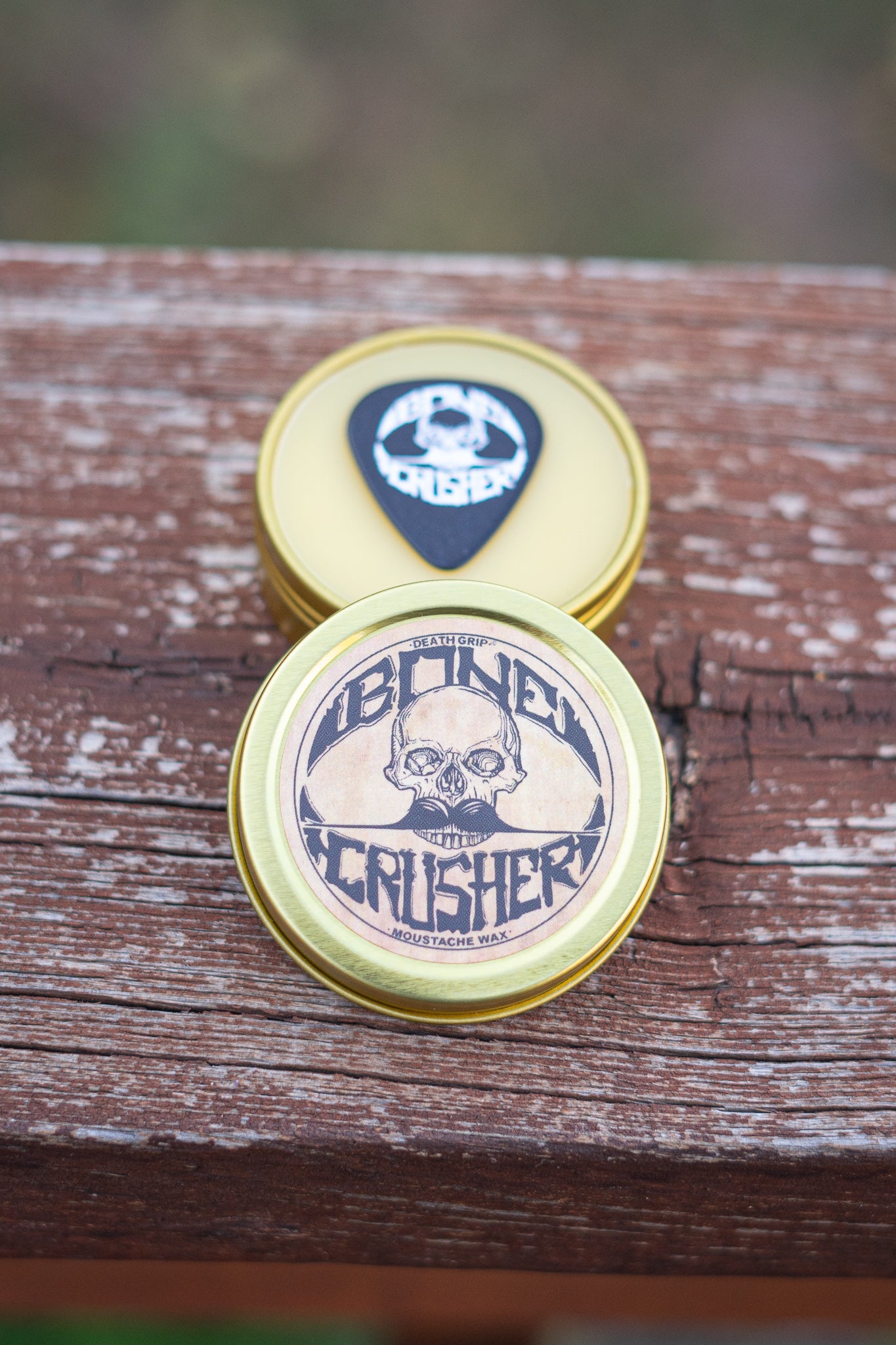 Bone Crusher Extra Strong Extra Firm Mustache Wax | Heat Source Recommended | 1oz Tin