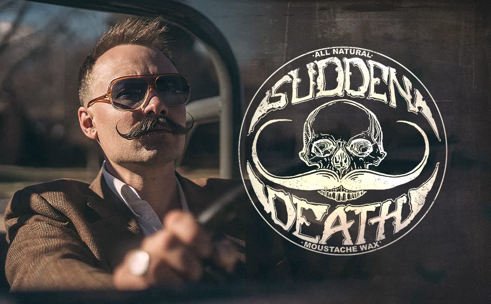 Sudden Death Strong Hold Mustache Wax and Night Fury Mustache Wax Remover Oil Set
